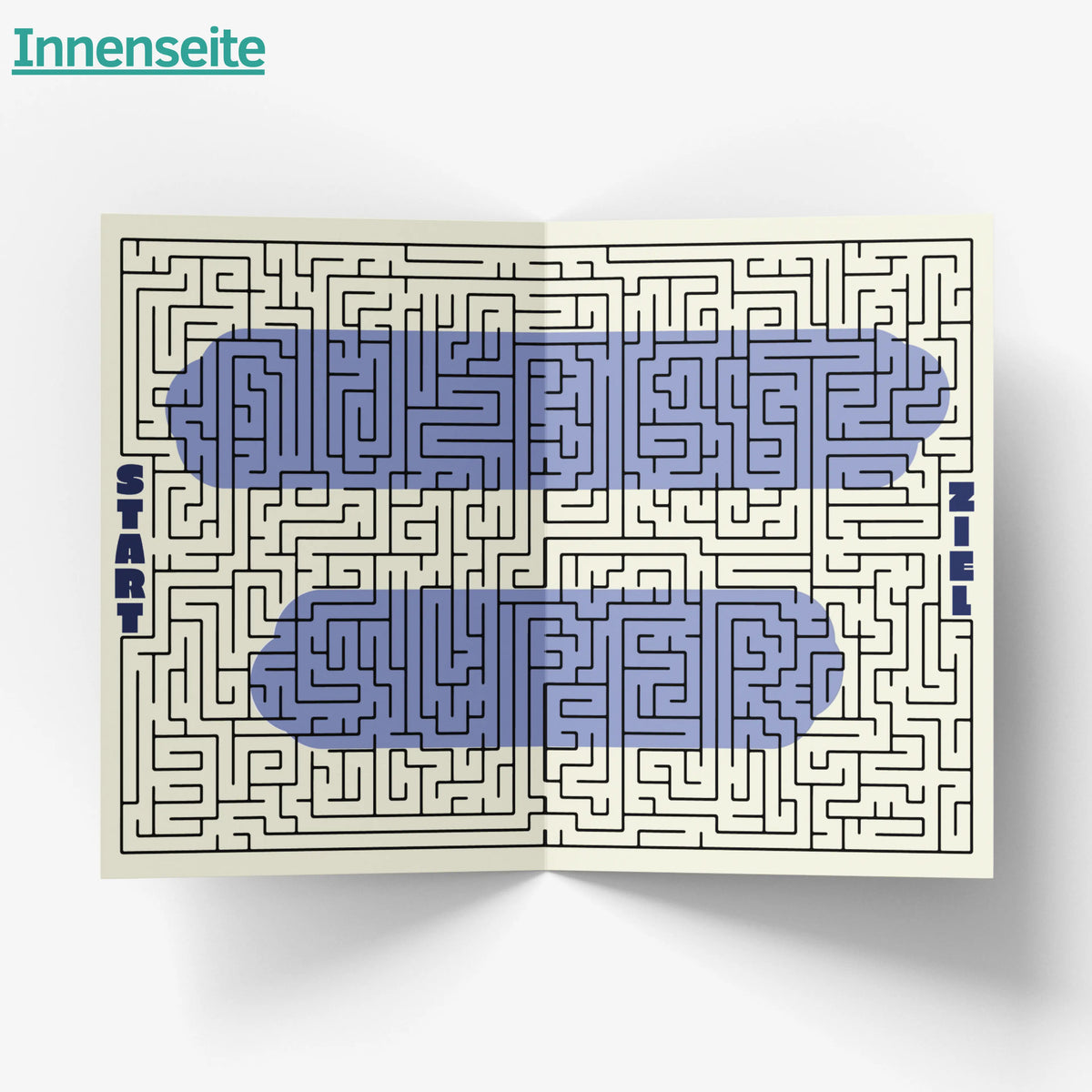 Geburtstagskarte Rätsel-Labyrinth - "Du Bist Super"