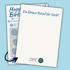 Personalisierter Geschenkgutschein als Rätsel Labyrinth zum Geburtstag | PDF zum Ausdrucken